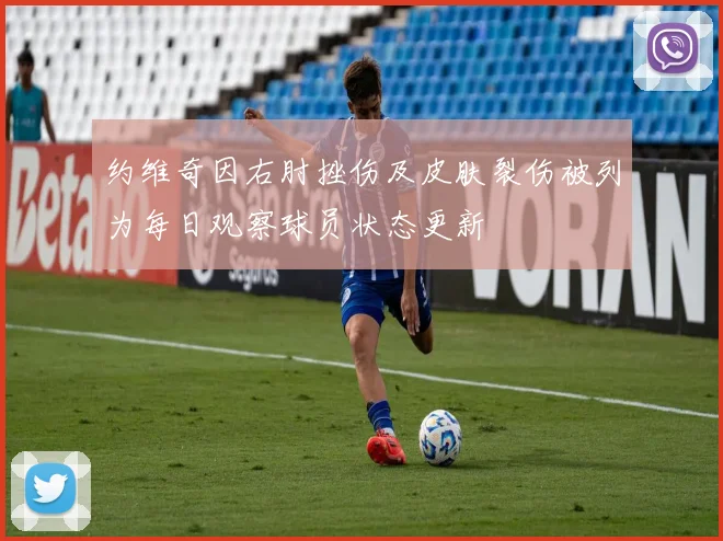 约维奇因右肘挫伤及皮肤裂伤被列为每日观察球员状态更新